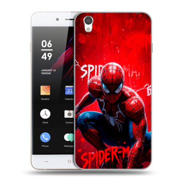 Пластиковый чехол на OnePlus X с принтом Spiderman Человек паук