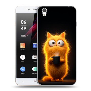 Пластиковый чехол на OnePlus X с принтом Смешной кот Пластиковый чехол на OnePlus X с принтом Смешной кот