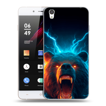 Пластиковый чехол на OnePlus X с принтом Медведь Пластиковый чехол на OnePlus X с принтом Медведь