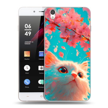 Пластиковый чехол на OnePlus X с принтом Красивый кот Пластиковый чехол на OnePlus X с принтом Красивый кот