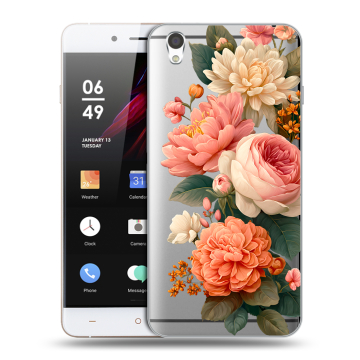 Пластиковый чехол на OnePlus X с принтом цветы Пластиковый чехол на OnePlus X с принтом цветы