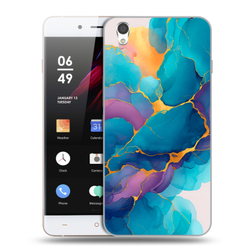 Пластиковый чехол на OnePlus X с принтом Мрамор блестки Пластиковый чехол на OnePlus X с принтом Мрамор блестки