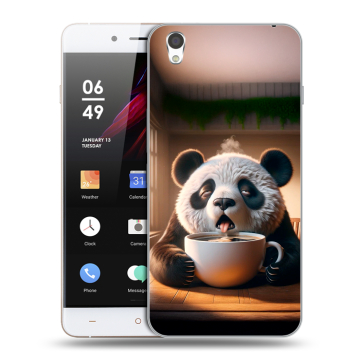 Пластиковый чехол на OnePlus X с принтом смешная панда Пластиковый чехол на OnePlus X с принтом смешная панда