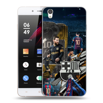 Пластиковый чехол на OnePlus X с принтом Messi Barcelona Пластиковый чехол на OnePlus X с принтом Messi Barcelona