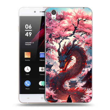 Пластиковый чехол на OnePlus X с принтом Дракон Японский Пластиковый чехол на OnePlus X с принтом Дракон Японский