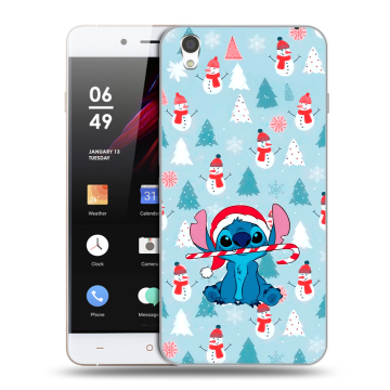 Пластиковый чехол на OnePlus X с принтом Стич Новый год Пластиковый чехол на OnePlus X с принтом Стич Новый год