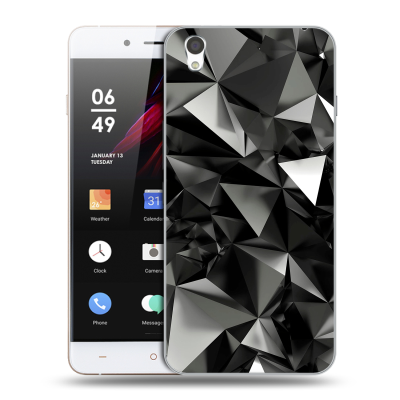 Пластиковый чехол на OnePlus X с принтом Черные кристаллы Пластиковый чехол на OnePlus X с принтом Черные кристаллы