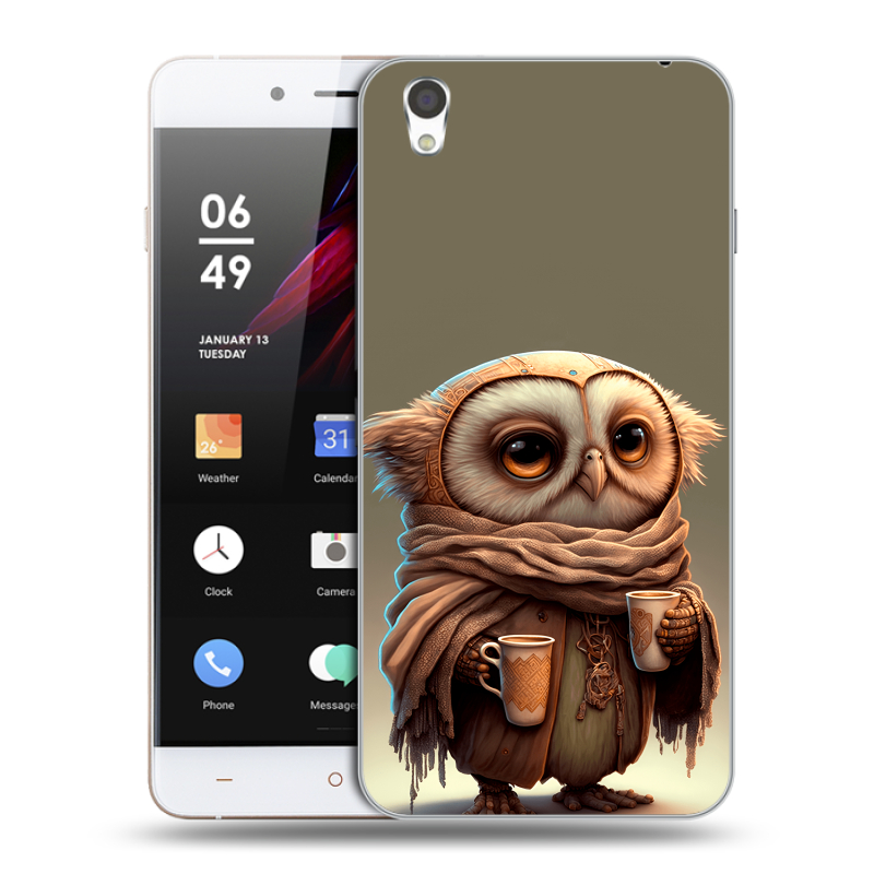 Пластиковый чехол на OnePlus X с принтом Сова Пластиковый чехол на OnePlus X с принтом Сова