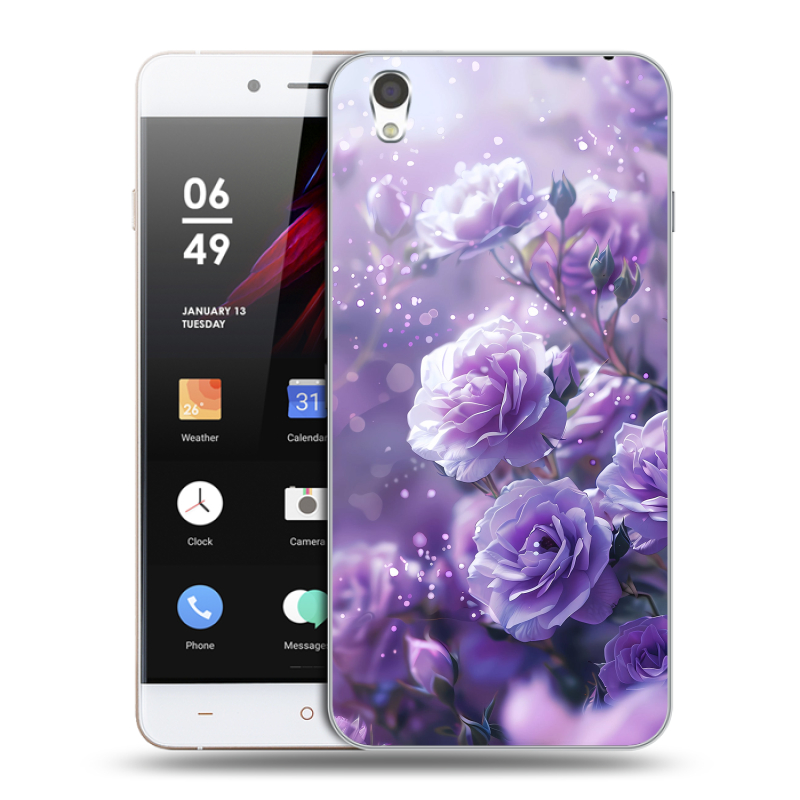 Пластиковый чехол на OnePlus X с принтом Розы цветы Пластиковый чехол на OnePlus X с принтом Розы цветы