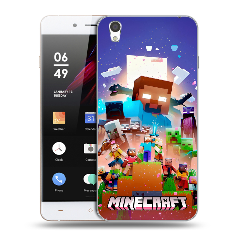 Пластиковый чехол на OnePlus X с принтом Майнкрафт Minecraft Пластиковый чехол на OnePlus X с принтом Майнкрафт Minecraft