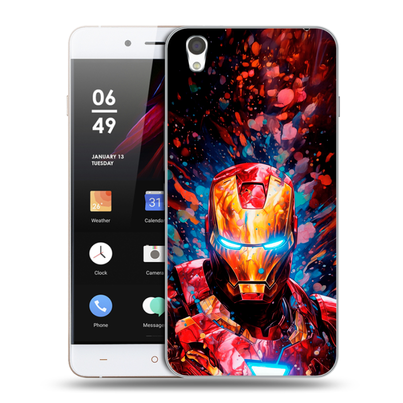 Пластиковый чехол на OnePlus X с принтом Железный человек Ironman Пластиковый чехол на OnePlus X с принтом Железный человек Ironman