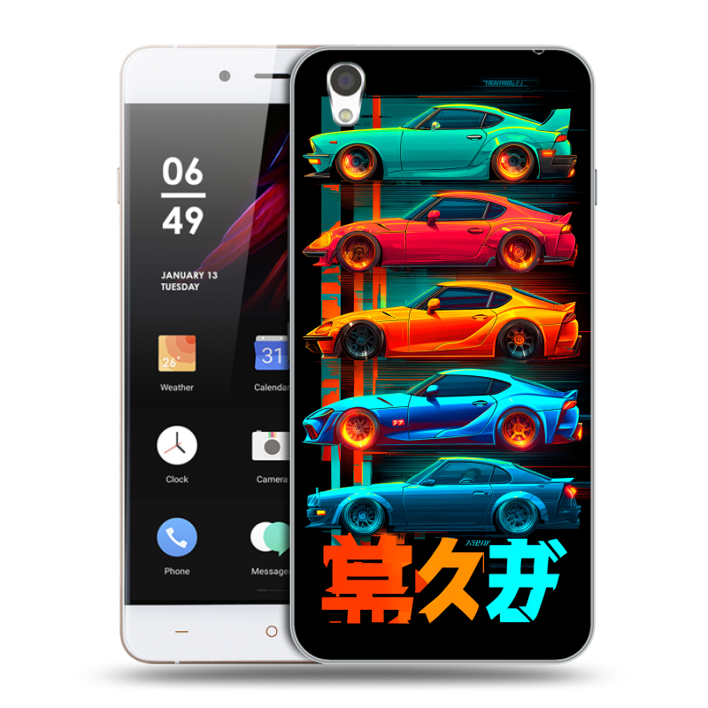 Пластиковый чехол на OnePlus X с принтом машины тачки Пластиковый чехол на OnePlus X с принтом машины тачки