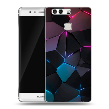 Силиконовый чехол на Huawei P9 с принтом Геометрия неона Силиконовый чехол на Huawei P9 с принтом Геометрия неона