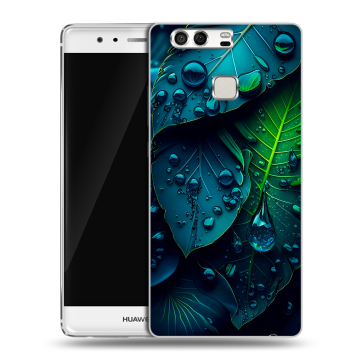 Силиконовый чехол на Huawei P9 с принтом Листья Силиконовый чехол на Huawei P9 с принтом Листья