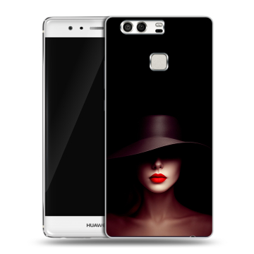 Силиконовый чехол на Huawei P9 с принтом Девушка в шляпе Силиконовый чехол на Huawei P9 с принтом Девушка в шляпе
