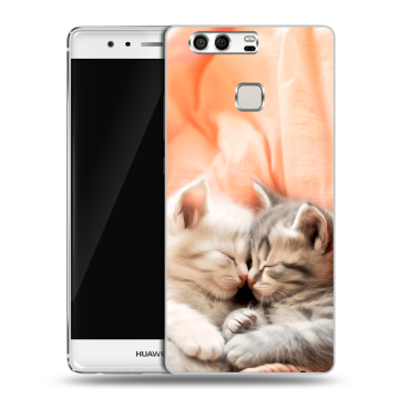 Силиконовый чехол на Huawei P9 с принтом Котята