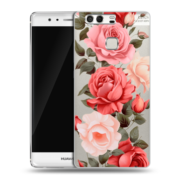 Силиконовый чехол на Huawei P9 с принтом Розы Силиконовый чехол на Huawei P9 с принтом Розы