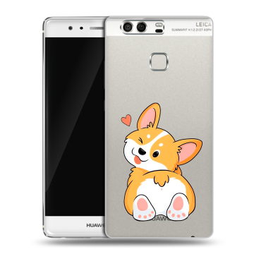 Силиконовый чехол на Huawei P9 с принтом Корги Силиконовый чехол на Huawei P9 с принтом Корги
