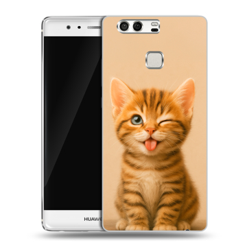 Силиконовый чехол на Huawei P9 с принтом котенок Силиконовый чехол на Huawei P9 с принтом котенок