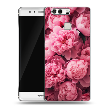 Силиконовый чехол на Huawei P9 с принтом цветы пионы Силиконовый чехол на Huawei P9 с принтом цветы пионы