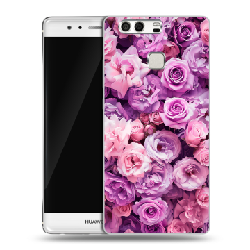 Силиконовый чехол на Huawei P9 с принтом лавандовые розы Силиконовый чехол на Huawei P9 с принтом лавандовые розы