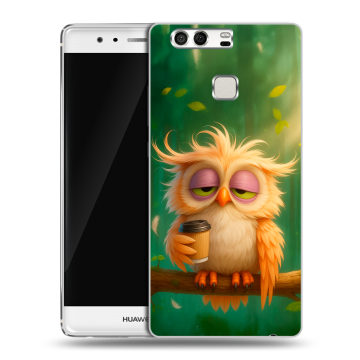 Силиконовый чехол на Huawei P9 с принтом сова Силиконовый чехол на Huawei P9 с принтом сова