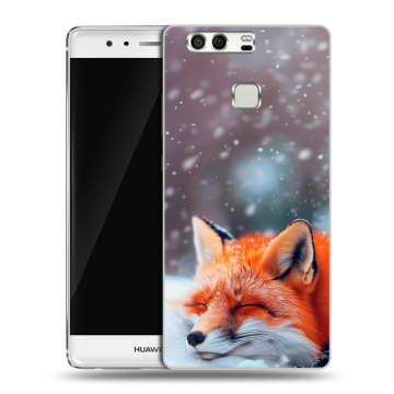 Силиконовый чехол на Huawei P9 с принтом лиса Силиконовый чехол на Huawei P9 с принтом лиса
