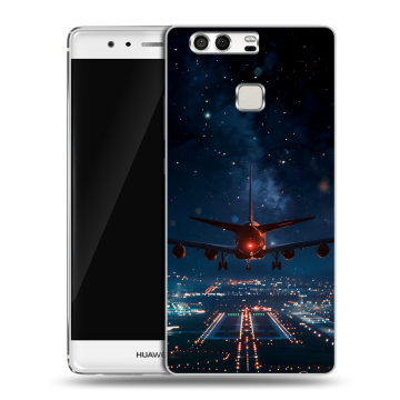 Силиконовый чехол на Huawei P9 с принтом самолет Силиконовый чехол на Huawei P9 с принтом самолет