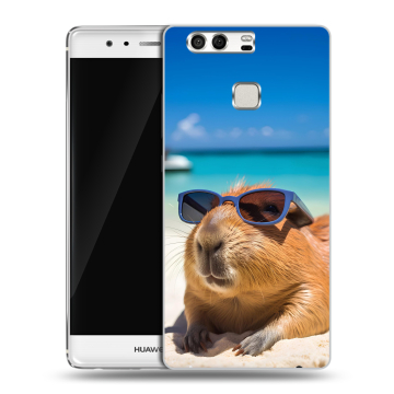 Силиконовый чехол на Huawei P9 с принтом Капибара Силиконовый чехол на Huawei P9 с принтом Капибара