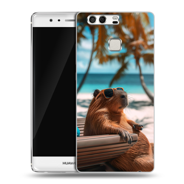 Силиконовый чехол на Huawei P9 с принтом Капибара Силиконовый чехол на Huawei P9 с принтом Капибара