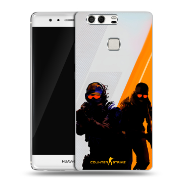 Силиконовый чехол на Huawei P9 с принтом Контер страйк Counter strike