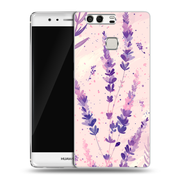 Силиконовый чехол на Huawei P9 с принтом цветы лаванда Силиконовый чехол на Huawei P9 с принтом цветы лаванда