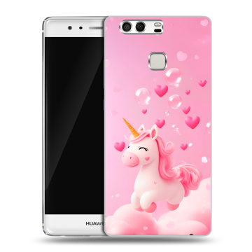 Силиконовый чехол на Huawei P9 с принтом Единорог Силиконовый чехол на Huawei P9 с принтом Единорог