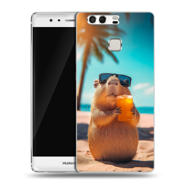 Силиконовый чехол на Huawei P9 с принтом Капибара