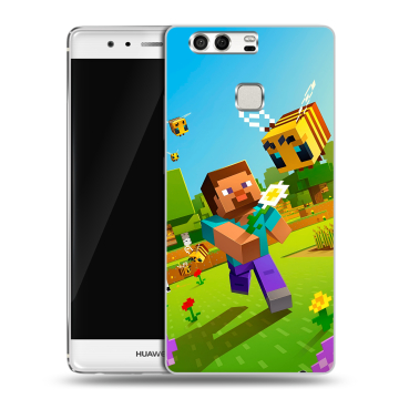 Силиконовый чехол на Huawei P9 с принтом Майнкрафт Minecraft