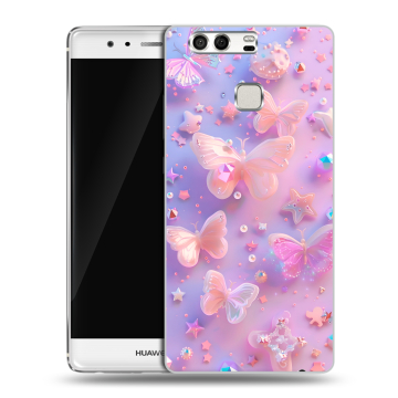 Силиконовый чехол на Huawei P9 с принтом Бабочки