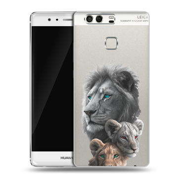 Силиконовый чехол на Huawei P9 с принтом Львы Силиконовый чехол на Huawei P9 с принтом Львы
