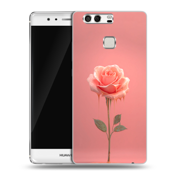 Силиконовый чехол на Huawei P9 с принтом Розовая роза Силиконовый чехол на Huawei P9 с принтом Розовая роза