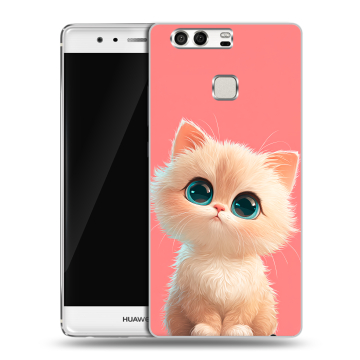 Силиконовый чехол на Huawei P9 с принтом Розовый котенок Силиконовый чехол на Huawei P9 с принтом Розовый котенок