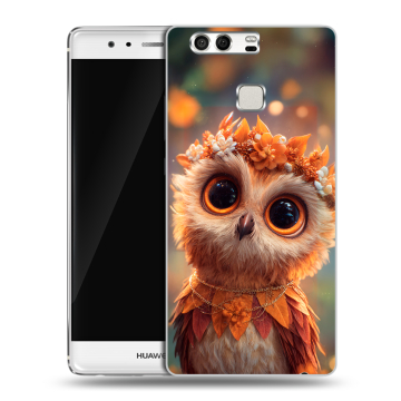 Силиконовый чехол на Huawei P9 с принтом Милая сова Силиконовый чехол на Huawei P9 с принтом Милая сова