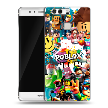 Силиконовый чехол на Huawei P9 с принтом Roblox Роблокс