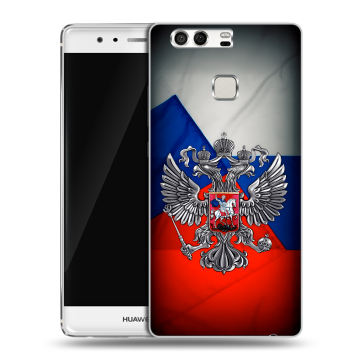 Силиконовый чехол на Huawei P9 с принтом Флаг России Силиконовый чехол на Huawei P9 с принтом Флаг России