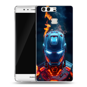 Силиконовый чехол на Huawei P9 с принтом IronMan Железный человек