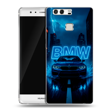 Силиконовый чехол на Huawei P9 с принтом BMW БМВ Силиконовый чехол на Huawei P9 с принтом BMW БМВ