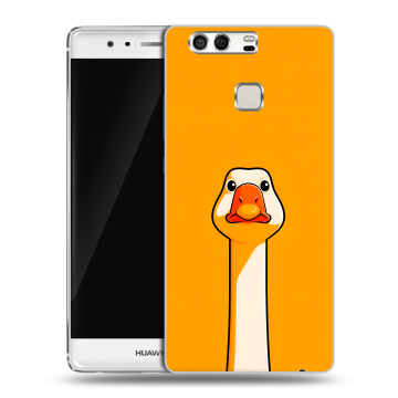 Силиконовый чехол на Huawei P9 с принтом Смешная утка Силиконовый чехол на Huawei P9 с принтом Смешная утка