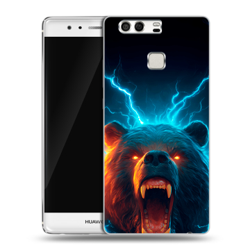 Силиконовый чехол на Huawei P9 с принтом Медведь Силиконовый чехол на Huawei P9 с принтом Медведь
