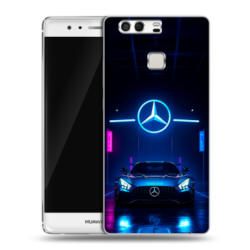 Силиконовый чехол на Huawei P9 с принтом Mercedes Мерседес Силиконовый чехол на Huawei P9 с принтом Mercedes Мерседес