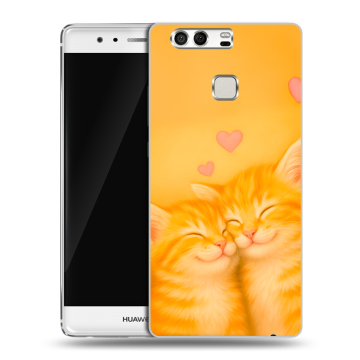 Силиконовый чехол на Huawei P9 с принтом Милые котята Силиконовый чехол на Huawei P9 с принтом Милые котята