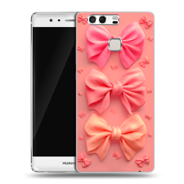 Силиконовый чехол на Huawei P9 с принтом Розовые бантики Силиконовый чехол на Huawei P9 с принтом Розовые бантики