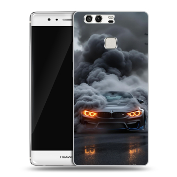 Силиконовый чехол на Huawei P9 с принтом BMW БМВ
